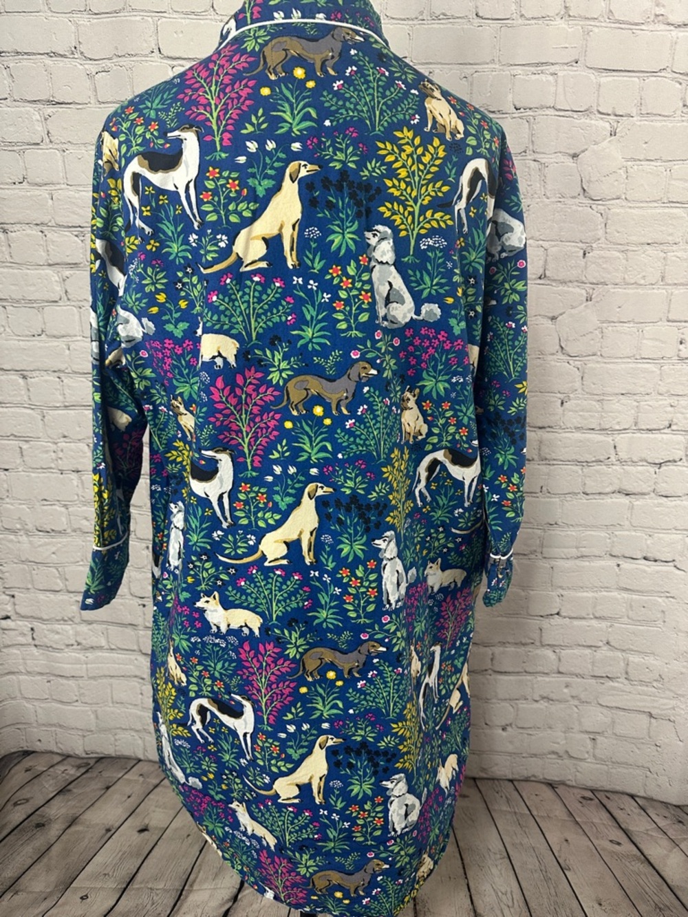 Printfresh Must Love Dogs Woven Cotton Sleep Shirt Pajamas Size Small S - Picture 4 of 7